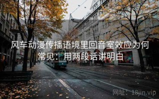 风车动漫传播语境里回音室效应为何常见：用两段话讲明白