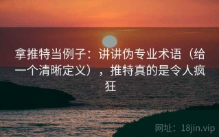 拿推特当例子：讲讲伪专业术语（给一个清晰定义），推特真的是令人疯狂