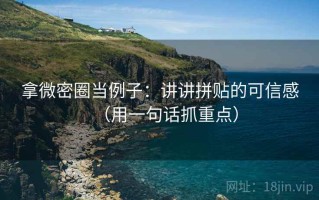 拿微密圈当例子：讲讲拼贴的可信感（用一句话抓重点）